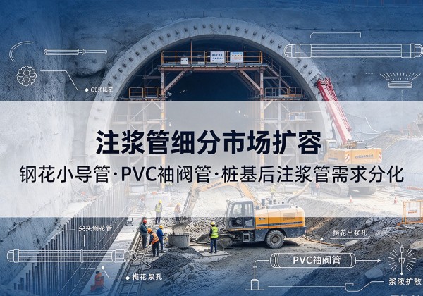 巴林右旗注浆管细分市场扩容，隧道钢花小导管、PVC 袖阀管、桩基后注浆管需求分化